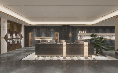 新中式烟酒店3D模型下载